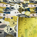 Waterproof fabric Kodura PVC coating 600D, 360 g/m², width 150 cm, dogs on cream