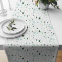Children's cotton fabric 100% cotton, 125 g/m², width 160 cm, green stars on white
