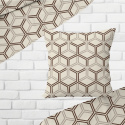 Cotton bedding with zipper, color Beige, 140x200 cm