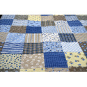 Crepe bedding with zipper, color Blue, 140x200 cm