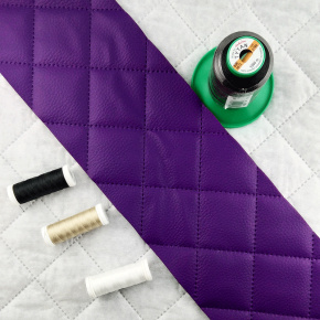 Ekokůže prošívaná ultrazvukem, barva fialová, metráž