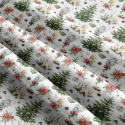 Christmas cotton fabric, by the meter, width 160 cm, Christmas tree