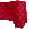 Le cuir écologique POINTU 5X5 cm couleur rouge-noir 1 FR