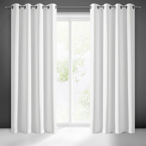 Blackout curtain with eyelets WHITE 135X250 cm