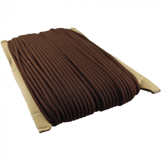 Round elastic cord, colored, 3 mm, 50 m, color brown