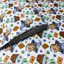 Tissu coton au métre motif Hibou facteur