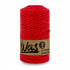 Cotton cord 3mm, 100m, RED