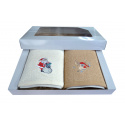 Set of terry towels 2 pcs 70x140 cm, color Beige and Ecru