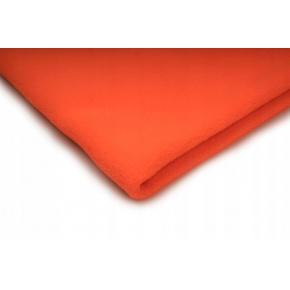 Polar fleece látka 200 g/m², šířka 150 cm, pomerančový neon, metráž
