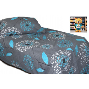 Krepové povlečení na zip, barva Grafitová, 140x200 cm Krepové povlečení na zip, barva Grafitová, 140x200 cm