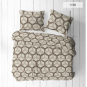 Cotton bedding with zipper, color Beige, 140x200 cm