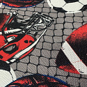 Le tissu PVC Kodura 600x300 multicouleur Footbal gris