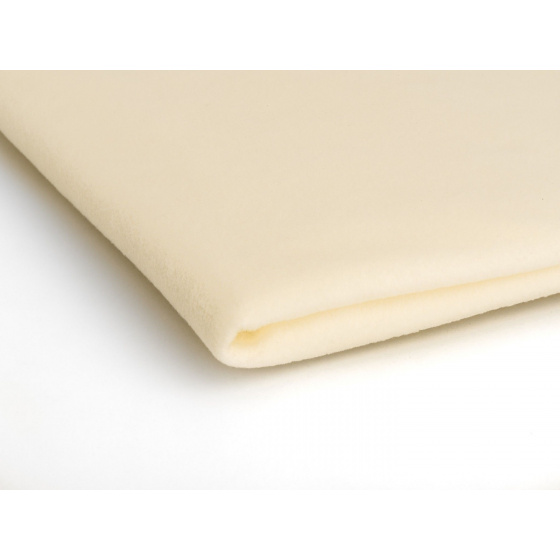Polar fleece látka 200 g/m², šířka 150 cm, ecru, metráž