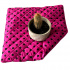 Seat cushion 40x40x2cm Black Dot on Amaranth