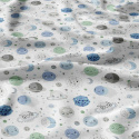 Cotton fabrics, by the meter. World of Planets, Blue on White