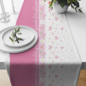 Flannel bedding with zipper, color Pink, 140x200 cm