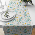 Children's cotton fabric by the meter Cheerful Crocodiles Blue on White