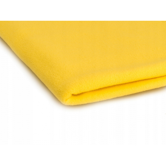 Polar fleece látka 200 g/m², šířka 150 cm, žlutý, metráž