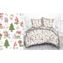 Christmas cotton fabric, by the meter, width 160 cm, Rudolph on Green