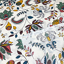 Tissu coton au métre imprimé Fleurs sur Blanc