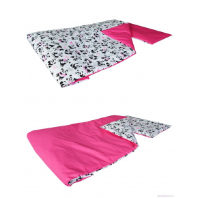 Povlečení do postýlky 2 dílné PANDA barva Amarant