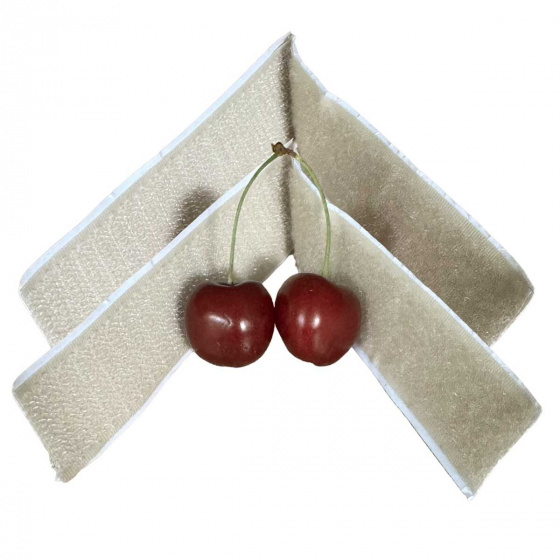 Pásek na suchý zip s lepidlem barva béžová 2 ks x 20 cm, šířka 25 mm