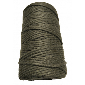 Khaki-colored braided cotton cord 40 m Khaki-colored braided cotton cord 40 m