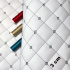 Eco-leather MIX 3x3 cm color white quilted with black threads, by the meter, 145 cm