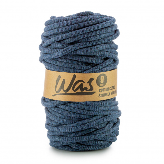 Bavlněná šňůra 9mm, 50m, denim 300