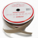 Hook and Loop Velcro Tape Set, color beige 20 mm, package 25 m
