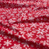 Christmas cotton fabric, by the meter, width 160 cm, White Snowflakes on Red