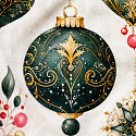 Christmas cotton fabric, by the meter, width 160 cm, Christmas Toys on White