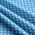 Children's cotton fabrics, by the meter. Dot 10 mm, white on Turquoise