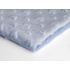 Minky fabric with hearts, 320 g/m², width 160 cm, by the meter, light blue