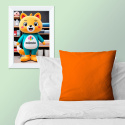 Jednobarevná bavlněná látka, 125 g/m², šíře 160 cm, pomerančová