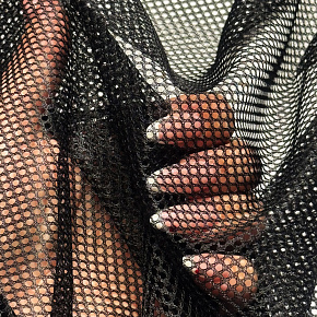 Polyesterová elastická síťovina Černá, oko 2x2mm