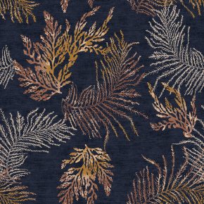 Velurové potahové látky s potiskem, Bylinky na modrém Velurové potahové látky s potiskem, Bylinky na modrém