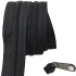 Black spiral zipper 10 mm by the meter