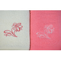 Set of Terry Towels 2 pcs 70x140 cm, color Pink and Ecru