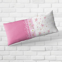 Flannel bedding with zipper, color Pink, 140x200 cm