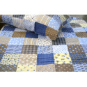 Crepe bedding with zipper, color Blue, 140x200 cm