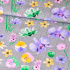 Cotton fabric 100% cotton, 125 g/m², width 160 cm, lilies on grey