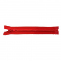 Zip kostkový 5 mm 65 cm dělitelný Červený
