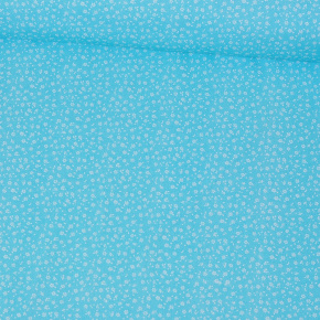 Cotton fabric 100% cotton, 125 g/m², width 160 cm, mini flowers on blue