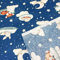 Tissu coton au métre Bon Sommeil bleu marine