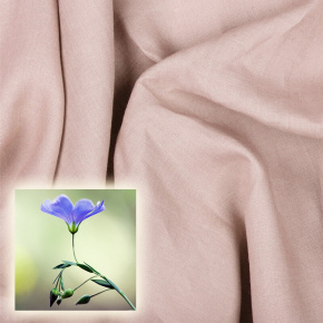 Natural linen fabric Oskar, Old Pink, 265 gr/m2