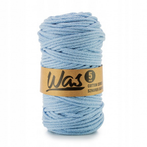 Bavlněná šňůra 5mm, 100m, sv. modrá 270