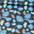 Cotton fabric 100% cotton, 125 g/m², width 160 cm, blue palm on black