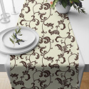 Children's cotton fabric by the meter Oriental Brown on Beige