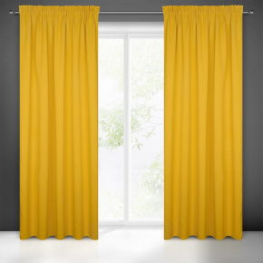 Blackout curtain with pleating tape MUSTARD 135X270 cm